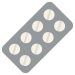 Icono de medicina que administran enfermeras a domicilio